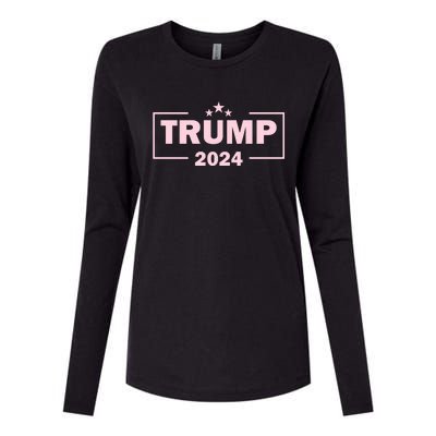 Trump 2024 Political Support Graphic Womens Cotton Relaxed Long Sleeve T-Shirt