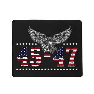 Trump 2024 President 45 And 47 American Flag Trump 2024 Mousepad