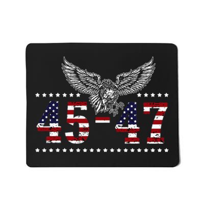 Trump 2024 President 45 And 47 American Flag Trump 2024 Mousepad