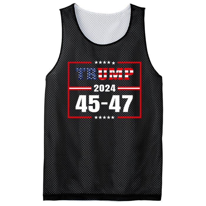 Trump 2024 President 45 47 Vintage American Flag Pro Trump Mesh Reversible Basketball Jersey Tank