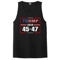 Trump 2024 President 45 47 Vintage American Flag Pro Trump PosiCharge Competitor Tank