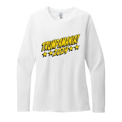 Trumpamania 2024 President Trump Fun Election Womens CVC Long Sleeve Shirt