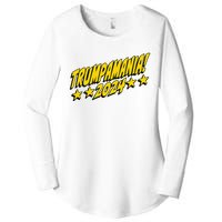 Trumpamania 2024 President Trump Fun Election Women's Perfect Tri Tunic Long Sleeve Shirt