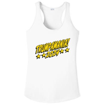 Trumpamania 2024 President Trump Fun Election Ladies PosiCharge Competitor Racerback Tank