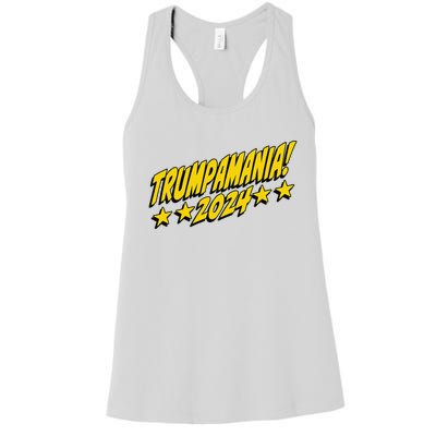 Trumpamania 2024 President Trump Fun Election Women's Racerback Tank