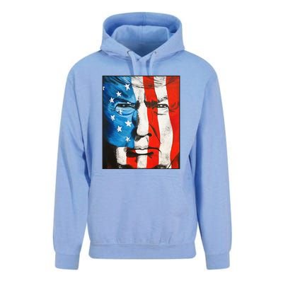 Trump 2024 Patriotic Flag Facepaint Donald Trump 4th Of July Unisex Surf Hoodie