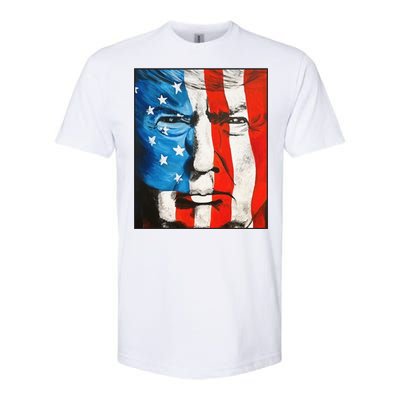 Trump 2024 Patriotic Flag Facepaint Donald Trump 4th Of July Softstyle CVC T-Shirt