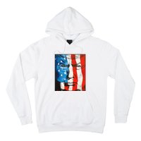 Trump 2024 Patriotic Flag Facepaint Donald Trump 4th Of July Hoodie