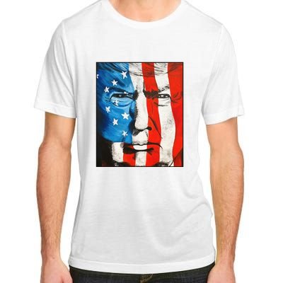 Trump 2024 Patriotic Flag Facepaint Donald Trump 4th Of July Adult ChromaSoft Performance T-Shirt