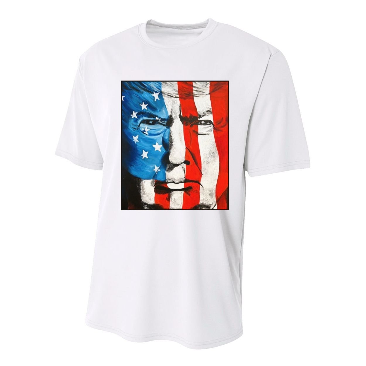 Trump 2024 Patriotic Flag Facepaint Donald Trump 4th Of July Youth Performance Sprint T-Shirt