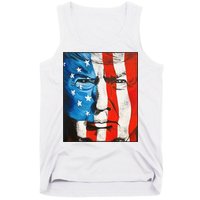 Trump 2024 Patriotic Flag Facepaint Donald Trump 4th Of July Tank Top