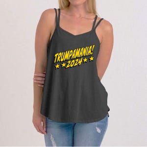 Trumpamania 2024 President Trump Fun Election Design Women's Strappy Tank