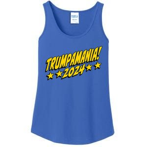 Trumpamania 2024 President Trump Fun Election Design Ladies Essential Tank