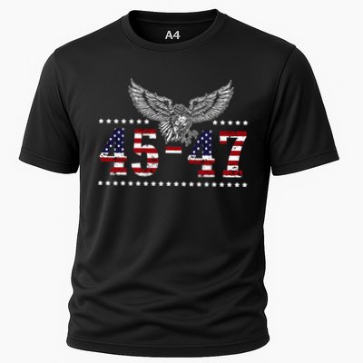 Trump 2024 President 45 And 47 American Flag Trump 2024 Performance Shirt