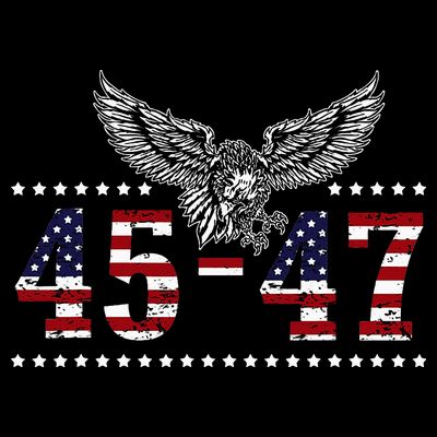Trump 2024 President 45 And 47 American Flag Trump 2024 T-Shirt