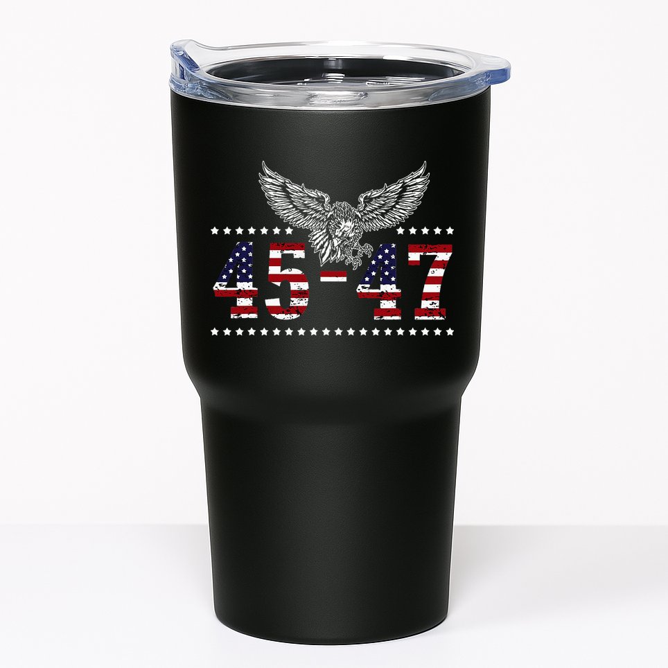 Trump 2024 President 45 And 47 American Flag Trump 2024 Tumbler