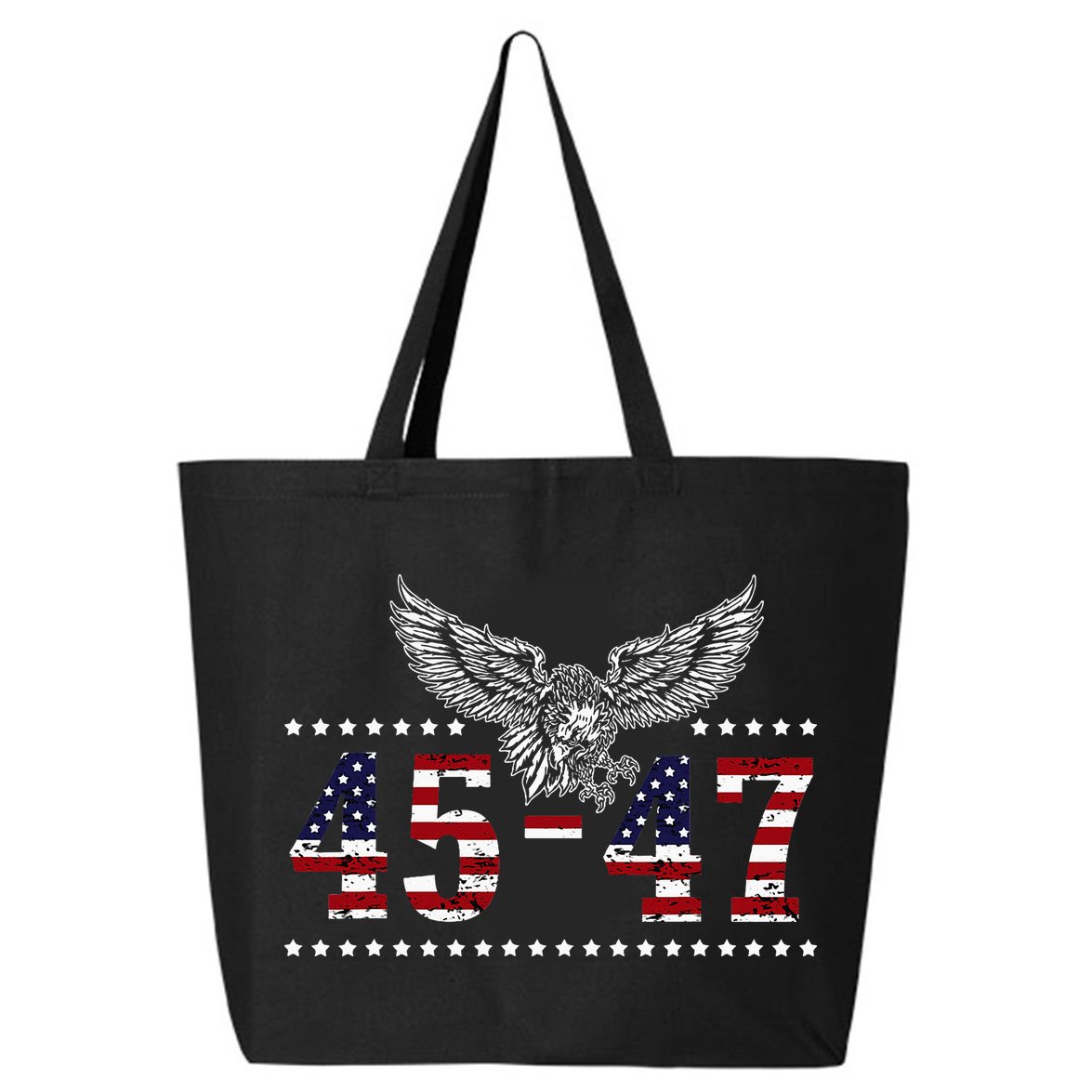 Trump 2024 President 45 And 47 American Flag Trump 2024 25L Jumbo Tote