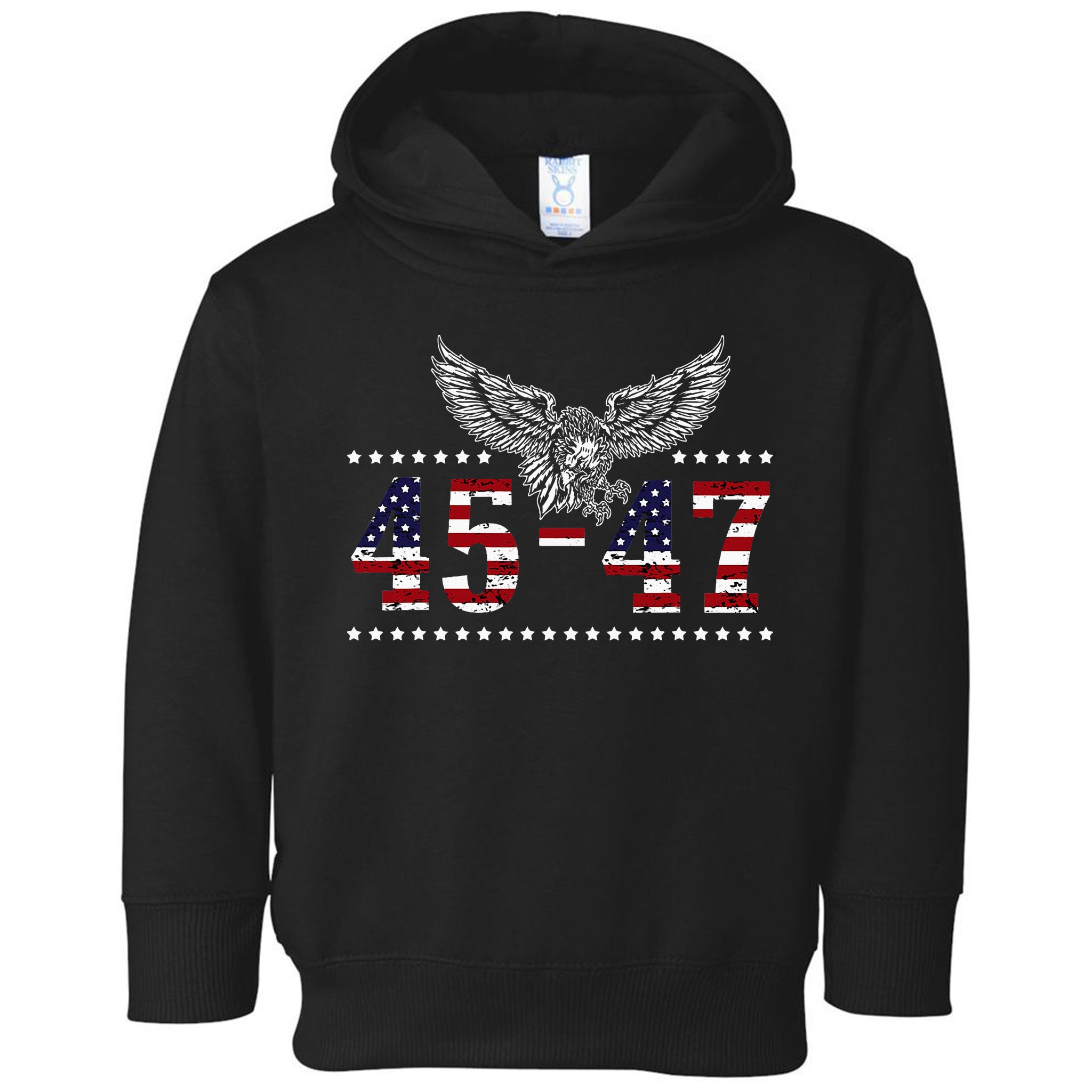 Trump 2024 President 45 And 47 American Flag Trump 2024 Toddler Hoodie