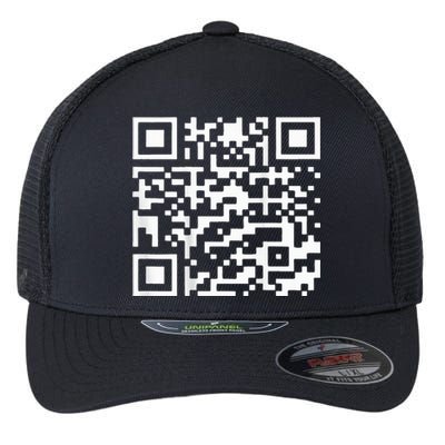 Trump 2024 Qr 4547 Trump Dancing Code Flexfit Unipanel Trucker Cap