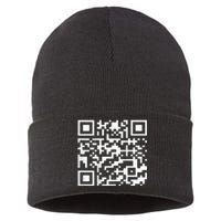 Trump 2024 Qr 4547 Trump Dancing Code Sustainable Knit Beanie