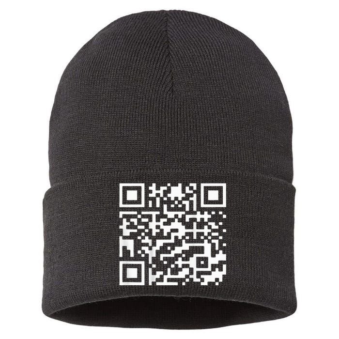 Trump 2024 Qr 4547 Trump Dancing Code Sustainable Knit Beanie