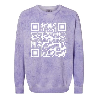 Trump 2024 Qr 4547 Trump Dancing Code Colorblast Crewneck Sweatshirt