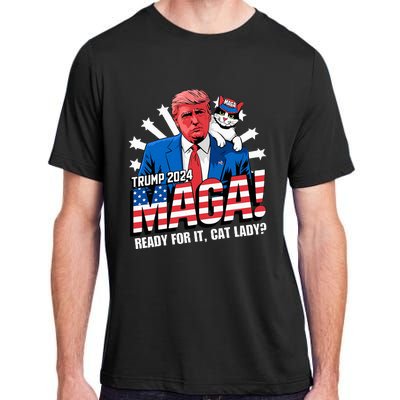 Trump 2024 Ready For It Cat Lady Maga Adult ChromaSoft Performance T-Shirt