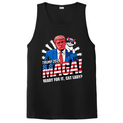 Trump 2024 Ready For It Cat Lady Maga PosiCharge Competitor Tank