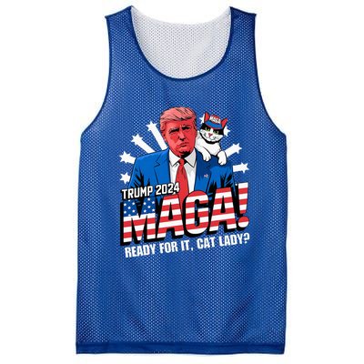 Trump 2024 Ready For It Cat Lady Maga Mesh Reversible Basketball Jersey Tank