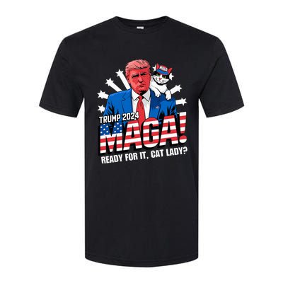 Trump 2024 Ready For It Cat Lady Maga Softstyle® CVC T-Shirt