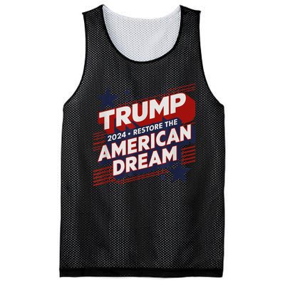 Trump 2024 Restore American Dream Mesh Reversible Basketball Jersey Tank