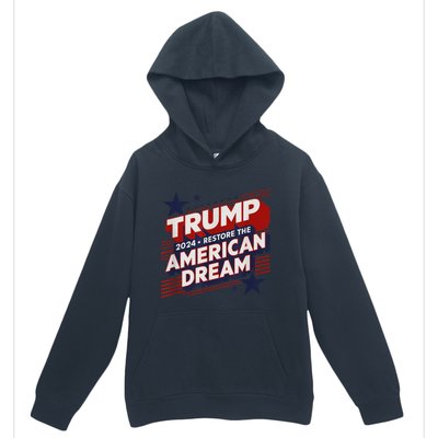 Trump 2024 Restore American Dream Urban Pullover Hoodie