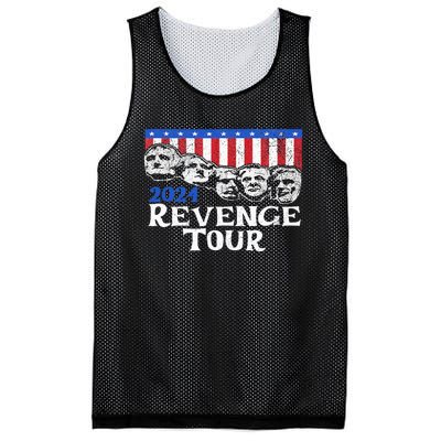 Trump 2024 Revenge Mount Rushmore Mesh Reversible Basketball Jersey Tank