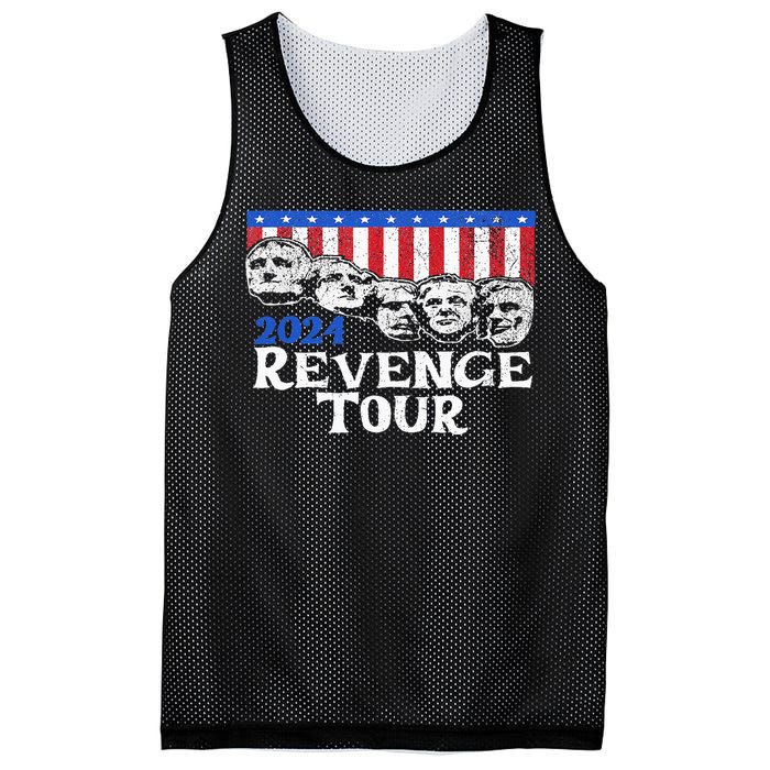 Trump 2024 Revenge Mount Rushmore Mesh Reversible Basketball Jersey Tank