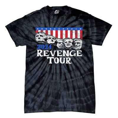 Trump 2024 Revenge Mount Rushmore Tie-Dye T-Shirt