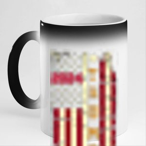 Trump 2024 Retro Flag Front And Back 11oz Black Color Changing Mug