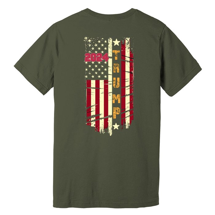 Trump 2024 Retro Flag Front And Back Premium T-Shirt