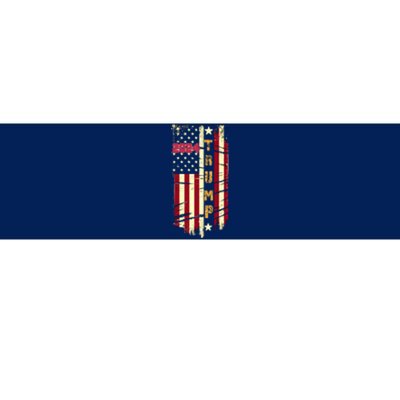 Trump 2024 Retro Flag Front And Back Bumper Sticker