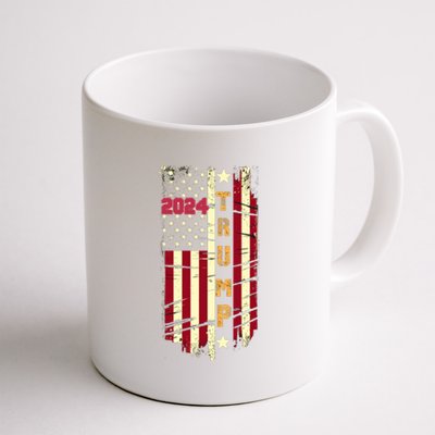 Trump 2024 Retro Flag Front And Back Coffee Mug