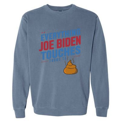 Trump 2024 Rally Lines Election Patriotic Political Humor Funny Gift Garment-Dyed Sweatshirt