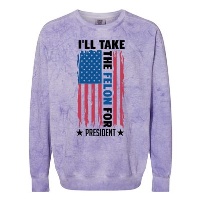 Trump 2024 Rally The Vision For America Colorblast Crewneck Sweatshirt