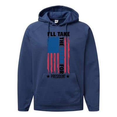 Trump 2024 Rally The Vision For America Performance Fleece Hoodie