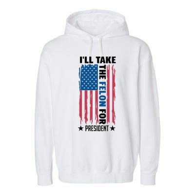 Trump 2024 Rally The Vision For America Garment-Dyed Fleece Hoodie