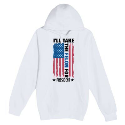 Trump 2024 Rally The Vision For America Premium Pullover Hoodie