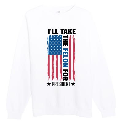 Trump 2024 Rally The Vision For America Premium Crewneck Sweatshirt