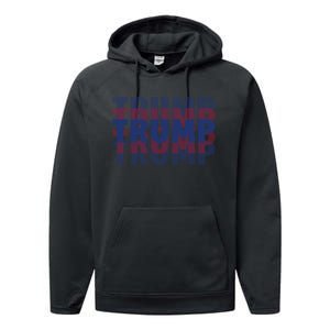 Trump 2024 Rally The Vote With Donald Trump For President Design Performance Fleece Hoodie