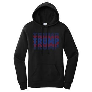 Trump 2024 Rally The Vote With Donald Trump For President Design Women's Pullover Hoodie