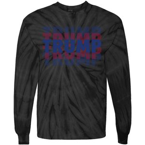 Trump 2024 Rally The Vote With Donald Trump For President Design Tie-Dye Long Sleeve Shirt