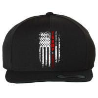 Trump 2024 Reclaiming America with Patriotic Flag Design Wool Snapback Cap