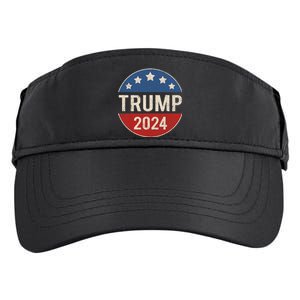 Trump 2024 Retro Campaign Button Re Elect President Trump Adult Drive Performance Visor